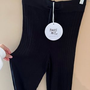 NEW WITH TAGS princess polly black knit pants size xs/s